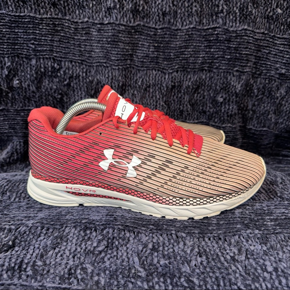 Under Armour HOVR Volociti 2 Red White Running Shoes Women's 11 3021244-601